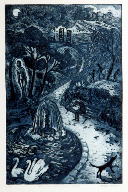 BRIDGET STEVENS THAT SHE MIGHT STAND IN THE NIGHT | ETCHING WITH AQUATINT