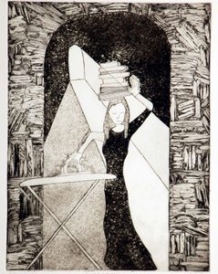 Adele Vye Propped between | The Hunchback in the Park | Dylan Thomas |etching and aquatint