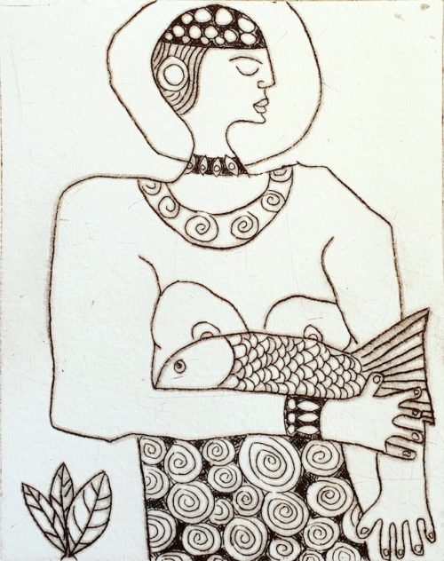 Alan Williams ‘Little Empress’ Drypoint 15 x 18cm