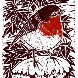 Alan Figg | ‘Robin’  |  Wood engraving  |  7 x 5cm