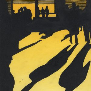 Ruth Parmiter | EXIT | Screen and Relief print | 28x21cm | £35.00