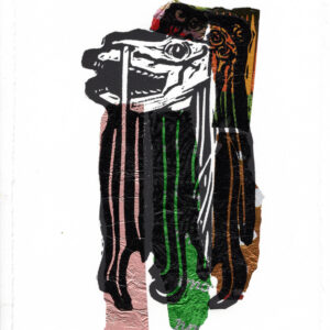 Rose Davies | Marilwyd 2025 4 | linocut chîne collé 10x15cms £90.00