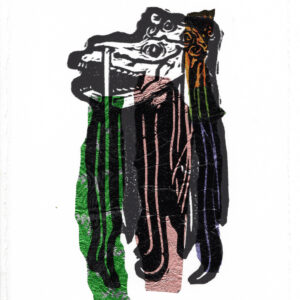 Rose Davies | Marilwyd 2025 5 | linocut chîne collé 10x15cms £90.00