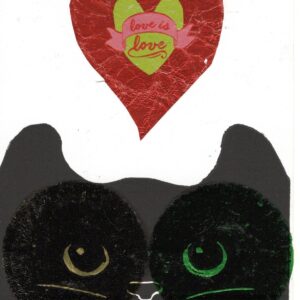 Rose Davies | artonapostcard HeartKitty2 | linocut 10x15 £25.00