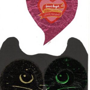 Rose Davies | artonapostcard HeartKitty3 | linocut 10x15cm £25.00