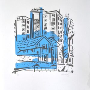 C S Gurney | Tower Block 2/9 | Screenprint | 22x20cms | £25