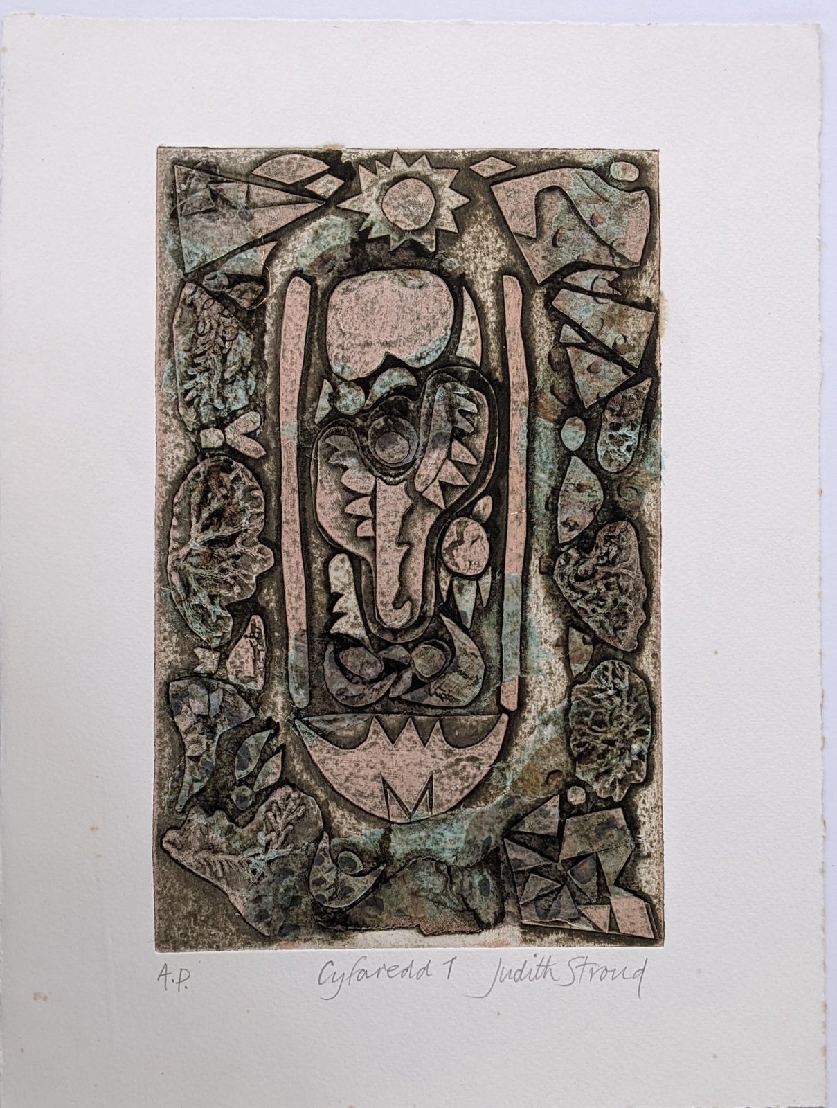 Judith Stroud | Cyfaredd 1 | Collagraph | 28 x 18 cm | £60