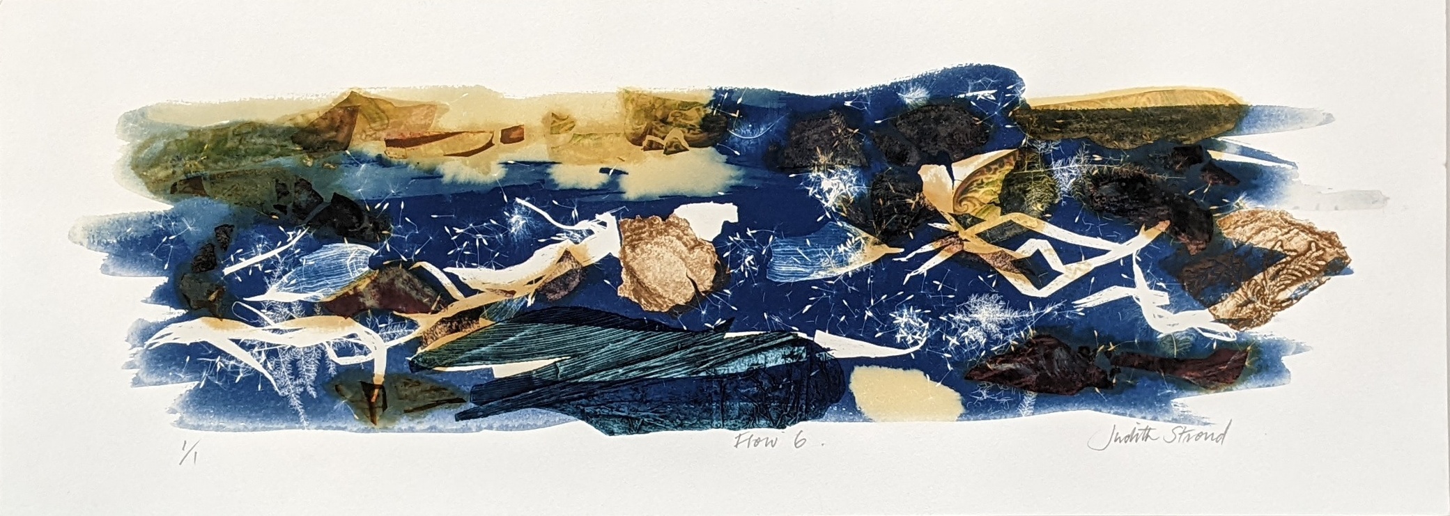 Judith Stroud | Flow 6 | Collagraph | 67x22cm | £50