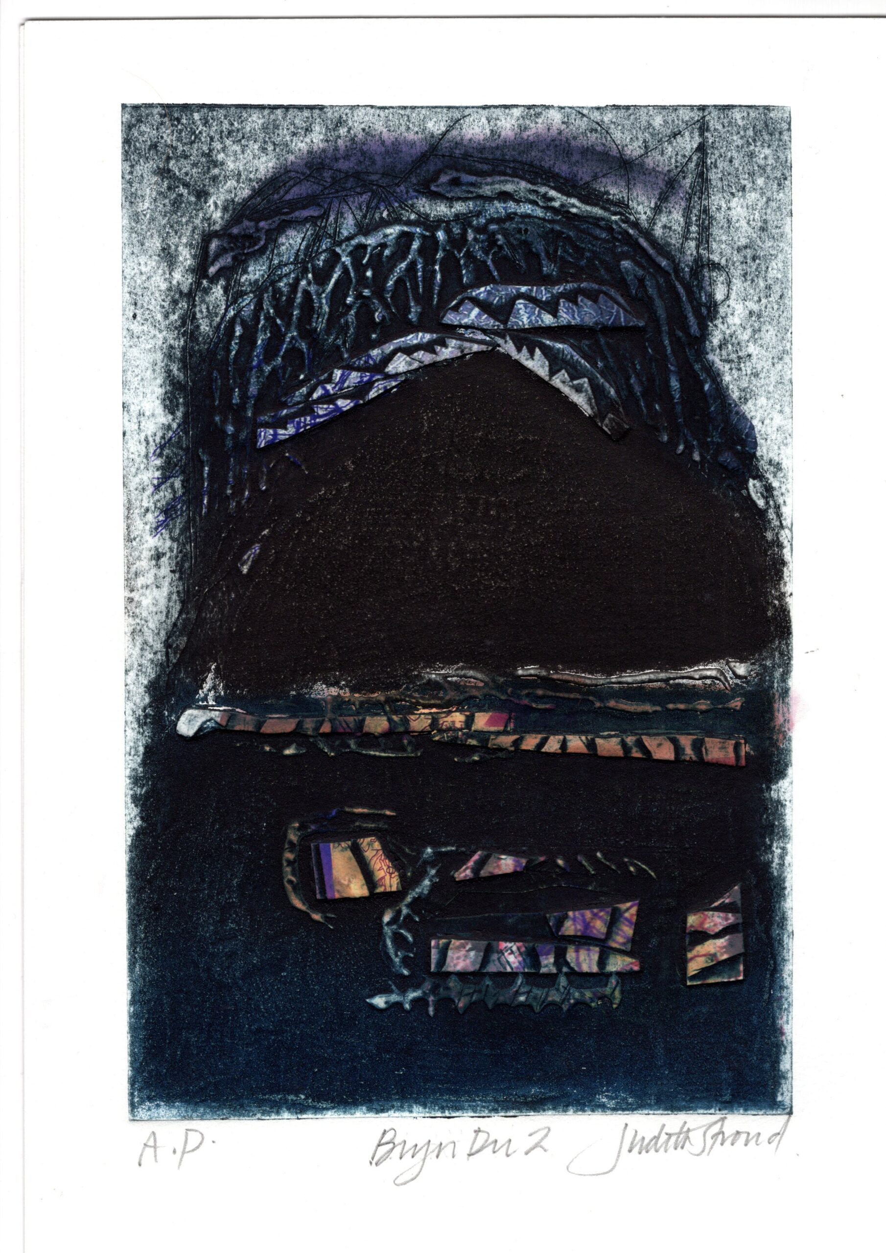 Judith Stroud| Bryn Du 1 | Collagraph | 24 x 15cm | £50 - Image 2
