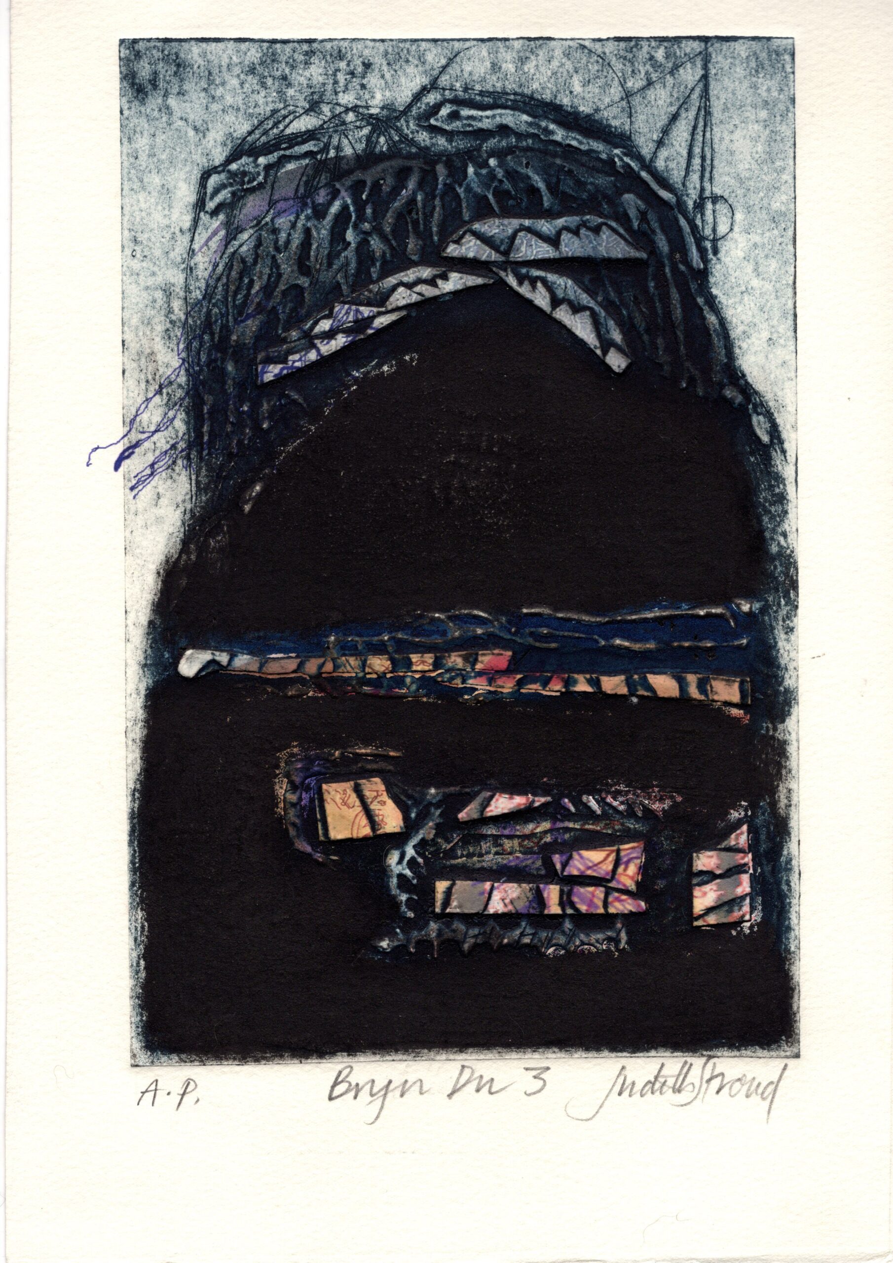 Judith Stroud| Bryn Du 1 | Collagraph | 24 x 15cm | £50 - Image 3