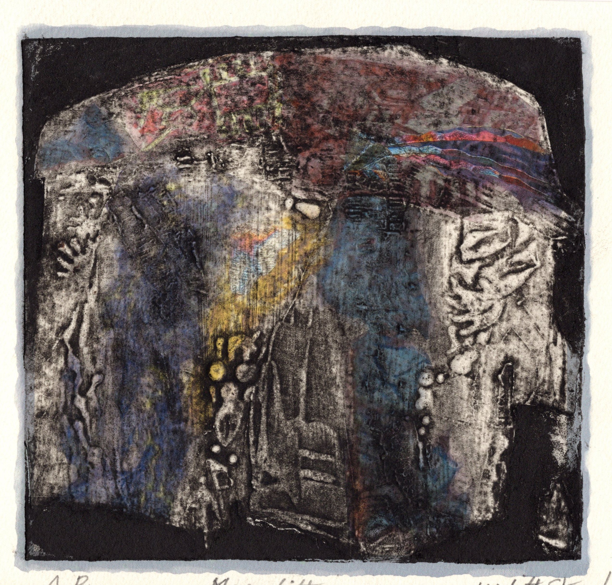 Judith Stroud | Megalith AP | Collagraph | 19 x 20cm | £50