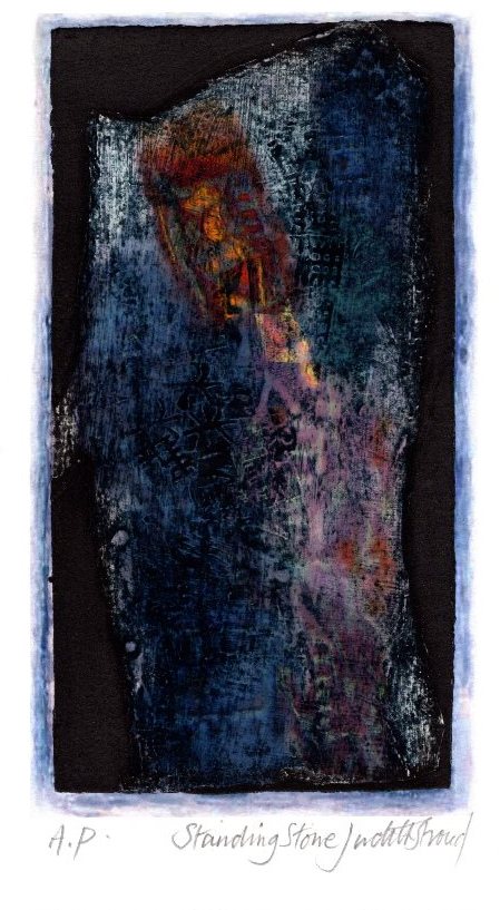 Judith Stroud Standing Stone AP Collagraph 24 x 15cm | £50