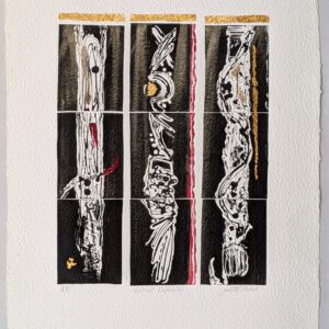 Judith Stroud | Vertical Expression | collagraph