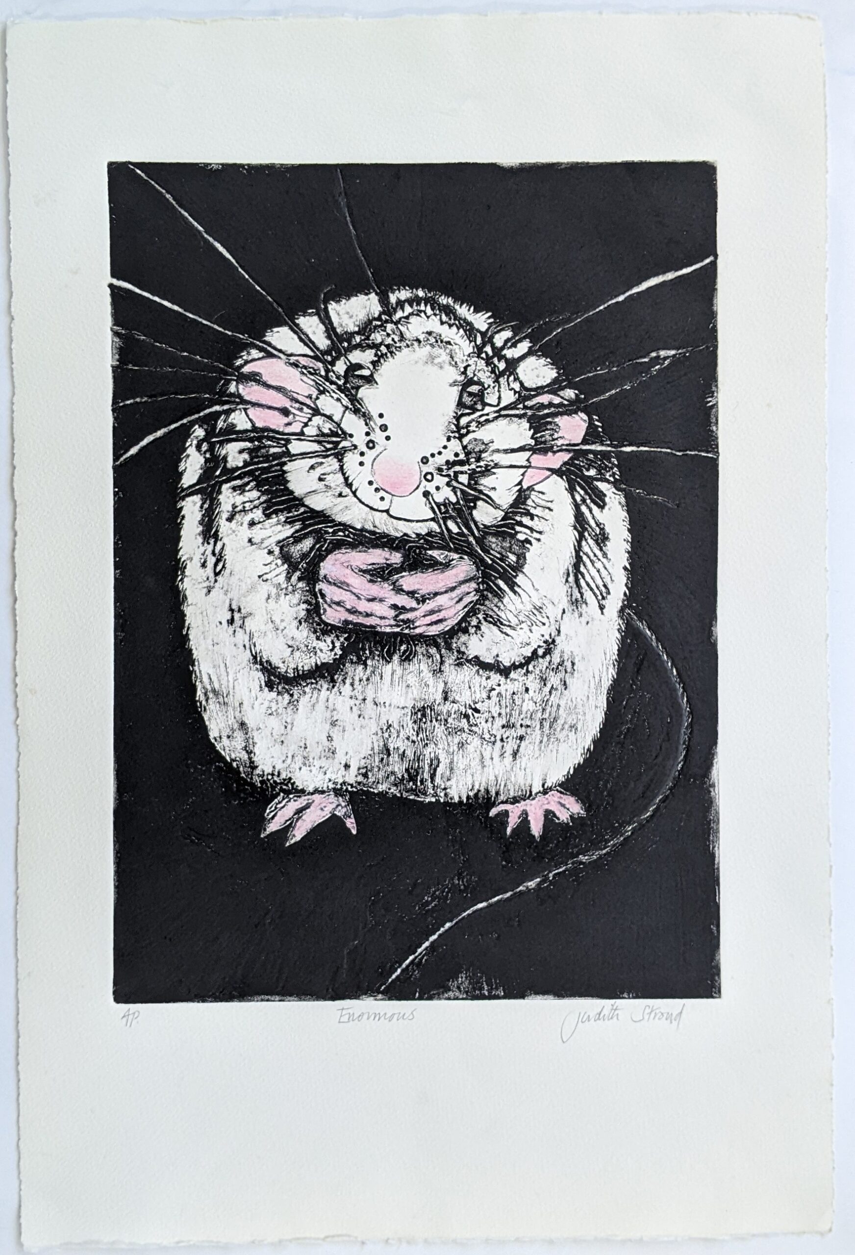 Judith Stroud | Enormous AP - SOLD | Collagraph | 41 x 29 cm | £110