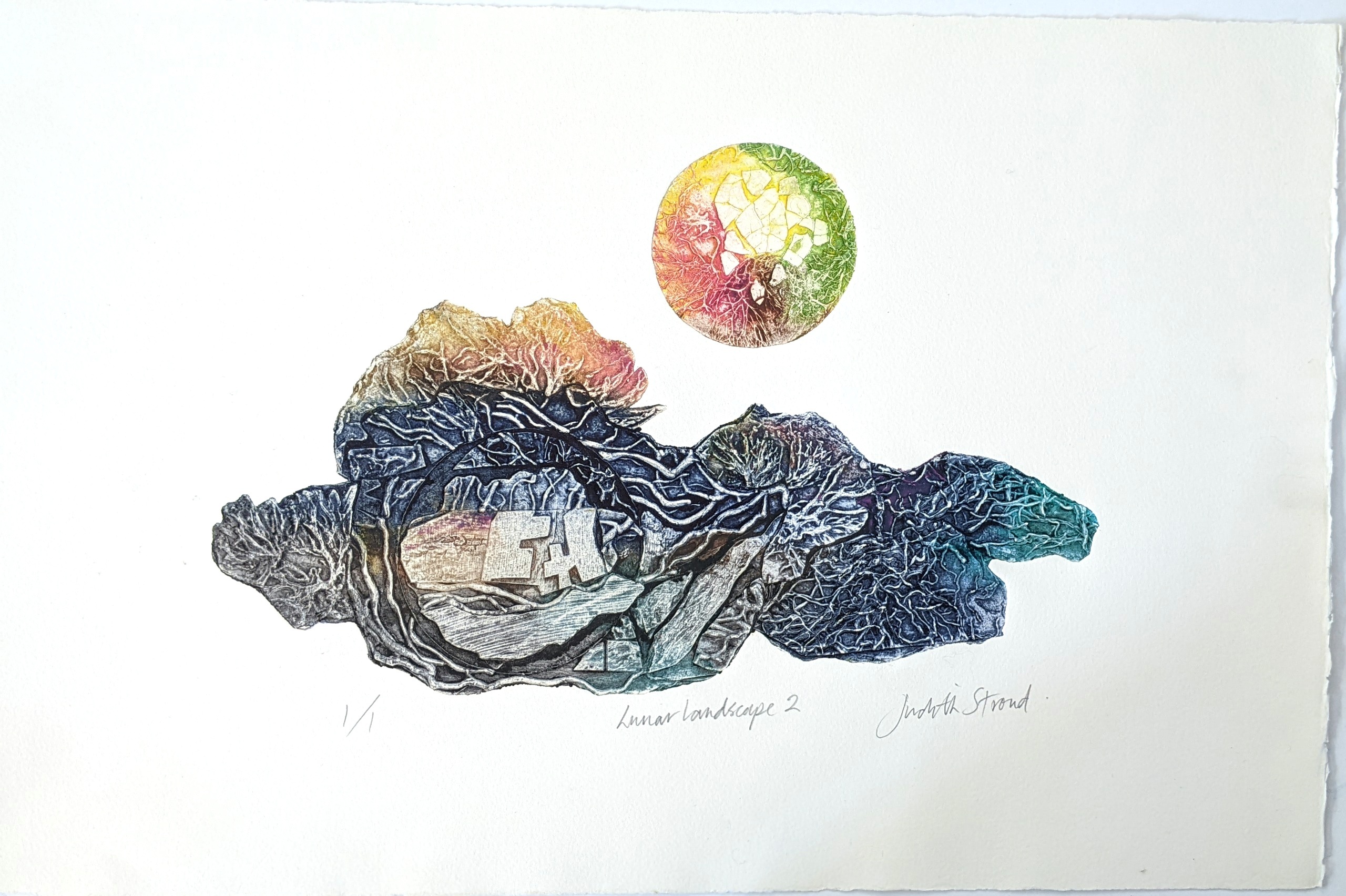 Judith Stroud | Lunar Landscape | Collagraph | 37 x 25 cm | £80.00