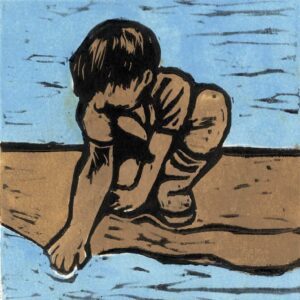 Patricia Lowe| Boy on Beach* | Linocut | 36.00
