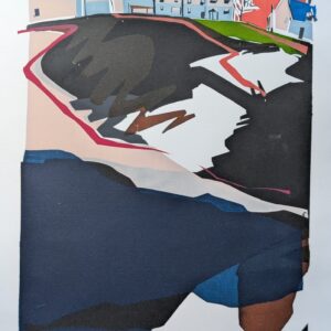 Sarah Hopkins | Townhill from Cwmdonkin 2/10 | Screenprint | 42 x 20cm