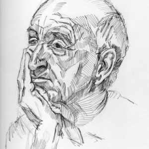 Melvyn Williams | Head | A4 | Pencil and black finepoint pen | £350