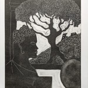Alan Williams 1/1 Dryslwyn II Monoprint 40x33cm