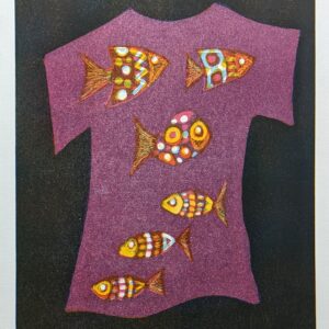 Alan Williams 1/1 Fish monotype 40x30cm