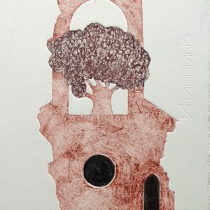 Alan Williams 1/1 Untitled collagraph 44x20cm