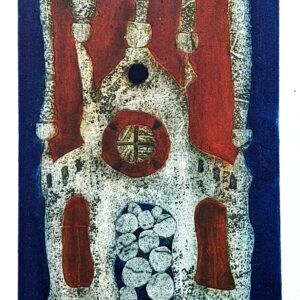 Alan Williams 1/1 Untitled collagraph 52x20cm