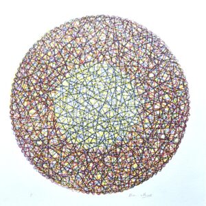Alan Williams 1/2 Untitled collagraph 50x23cm