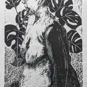 Alan Williams A/P untitled woodcut  60x30cm
