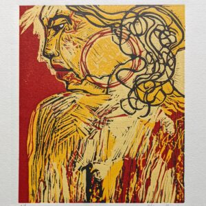 Alan William A/P Untitled linocut 26x22cm