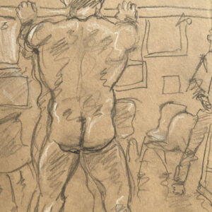 Patti McKenna Back Study 30x33cms graphite stick & chalk on paper £60