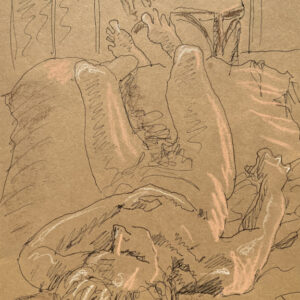 Patti McKenna Inverted 30x22cms ink & chalk pastels  £60