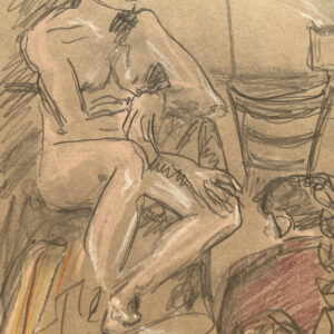 Patti McKenna Sombre 30x22cms graphite stick chalk on paper £50