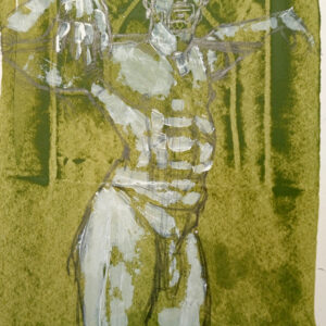Rosie Scribblah The Cross 43.5 x 30.5 cms Graphite on repurposed archival paper £250