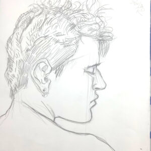 Rosie Scribblah The Sensitive Line 30.5 x 27 cms Graphite on cartridge paper £250