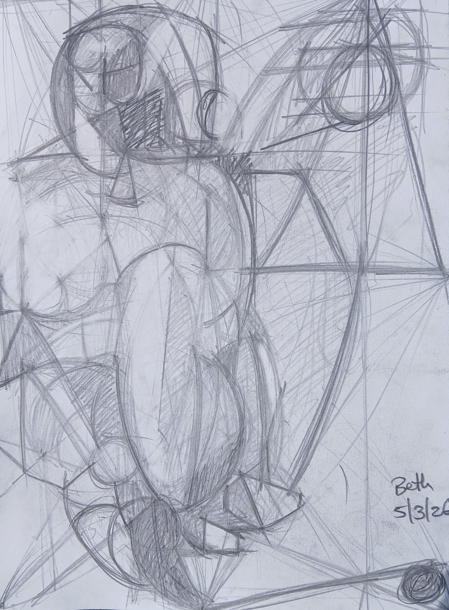 Rossco Beth 29x42 cm pencil on card £75