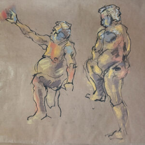 Thomas Guest John 59cm x 49cm Charcoal and pastel on brown paper £75